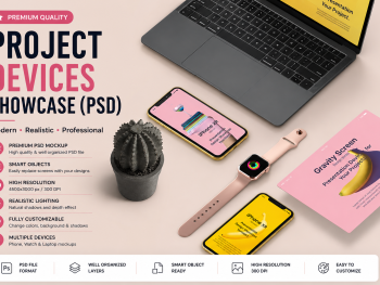Project Devices Showcase – Premium PSD Mockup Collection